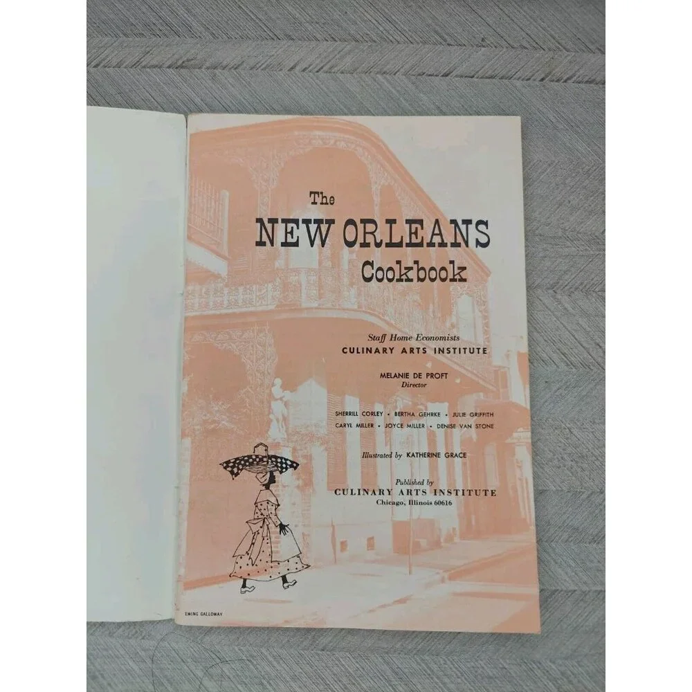 New Orleans Cookbook Culinary Arts Institute Vintage Local Ethnic 1973